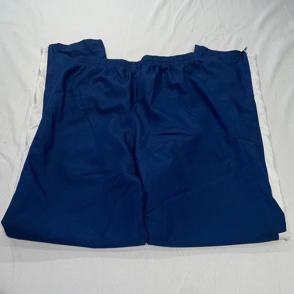Under Armour Mens Navy Blue White‎ Stripe Mesh Lined Track Pants Medium MD Loose